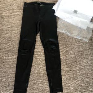 Vince Leather Zip Leggings